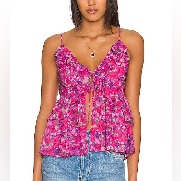 Lovers + Friends Hazel Tank Top In Liliana Floral - Size S